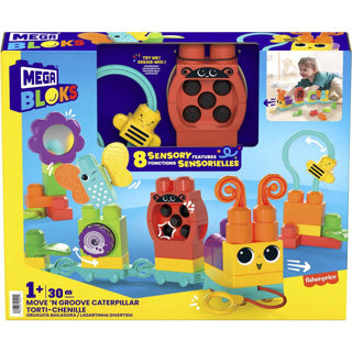 Mega Bloks Move 'n Groove Caterpillar Bouwset, 30dlg.