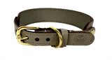 Chiens de col sazzz chérie en cuir taupe