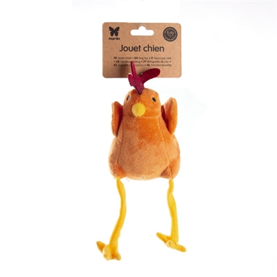 Martin Dog Toys Haan Pluche Oranje recyclé