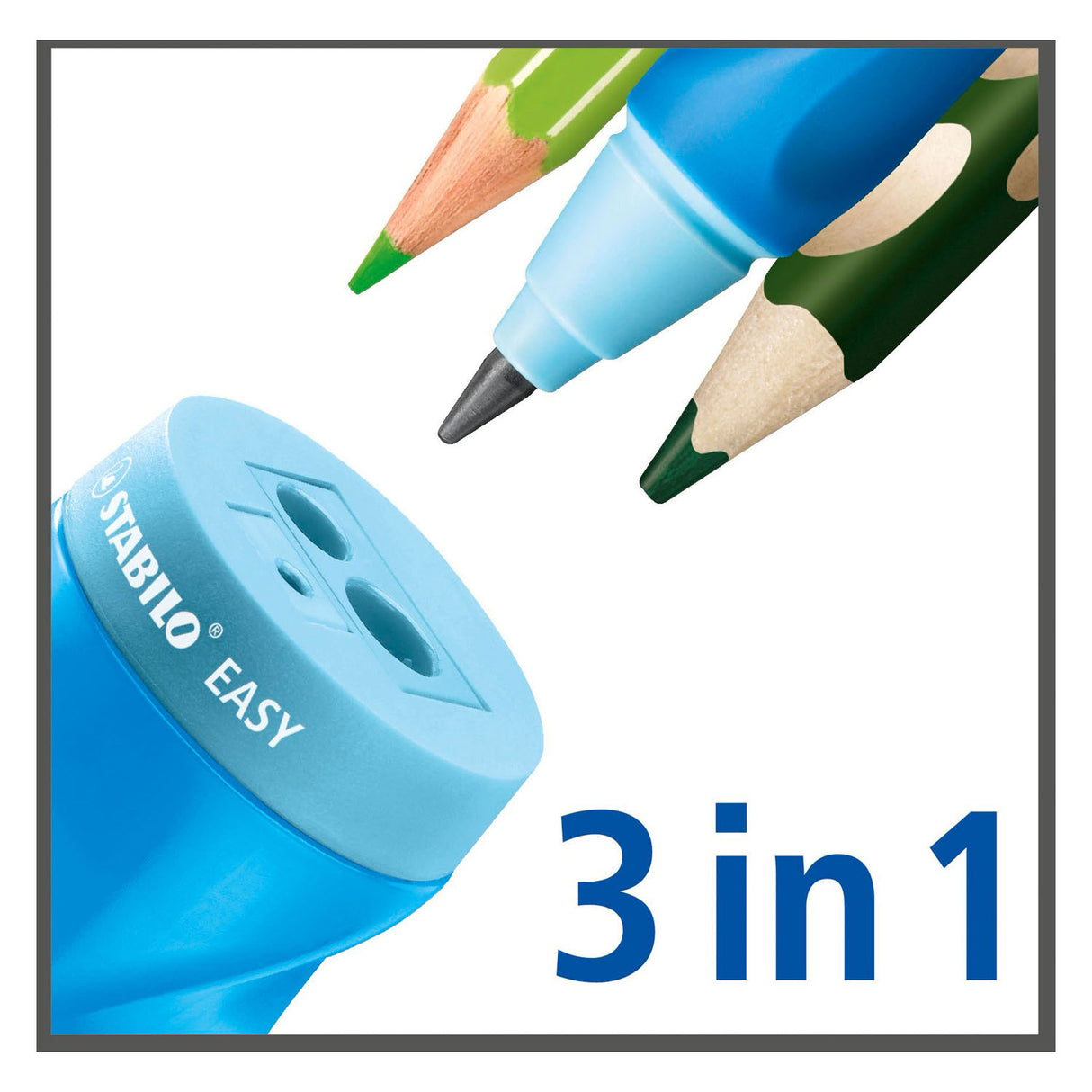 Stabililo facile 3-en-1 crayons droits moulin