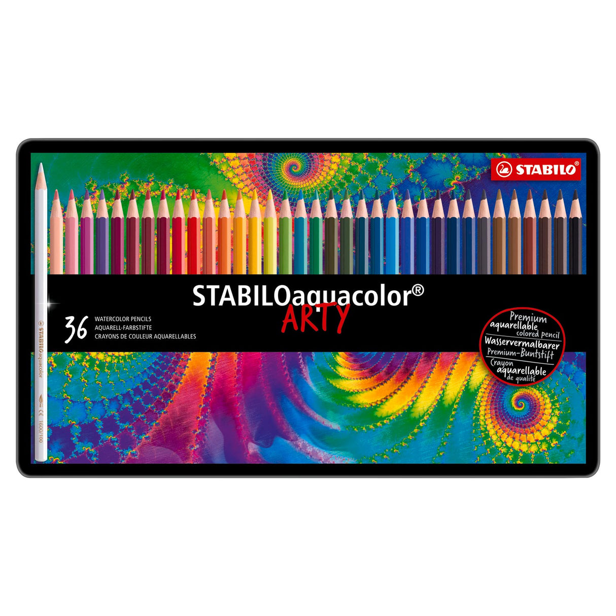 Stabilo Aquacolor metal box, 36st.
