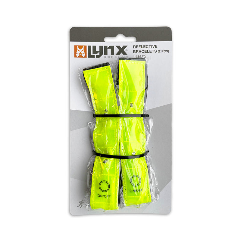 Bracelet de réflexion lynx 4-LED 2 pièces unisexe jaune