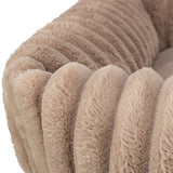 Trixie psí košík Lonni Rib Velvet Angular Light Brown