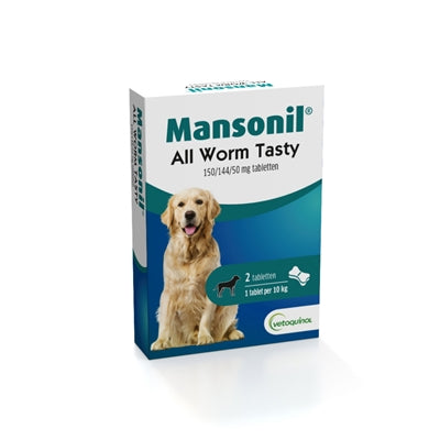Mansonil Dog Alle orm velsmakende tabletter