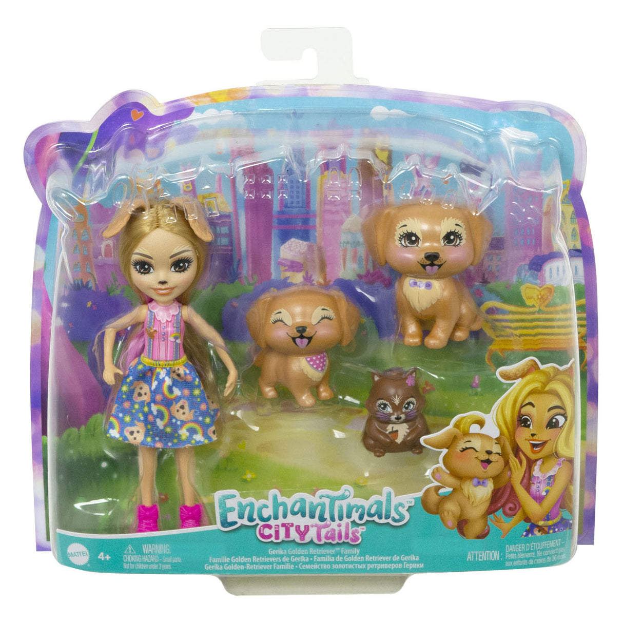 Mattel Enchantimals Gerika Golden Retriever družina