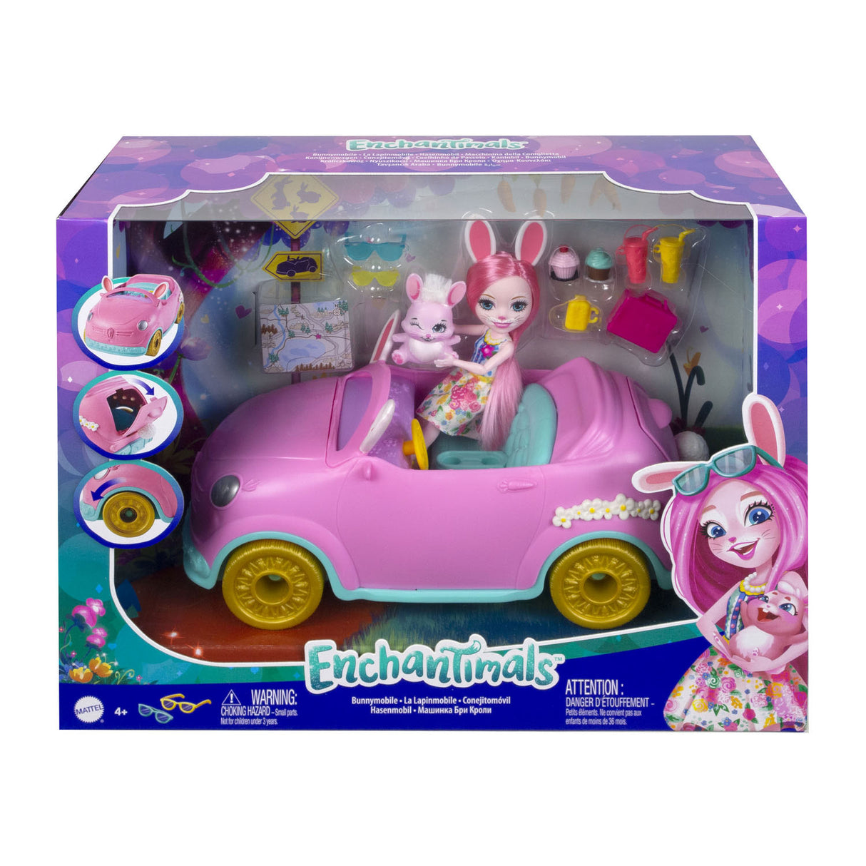Mattel Enchantimals Rabbit med køretøj