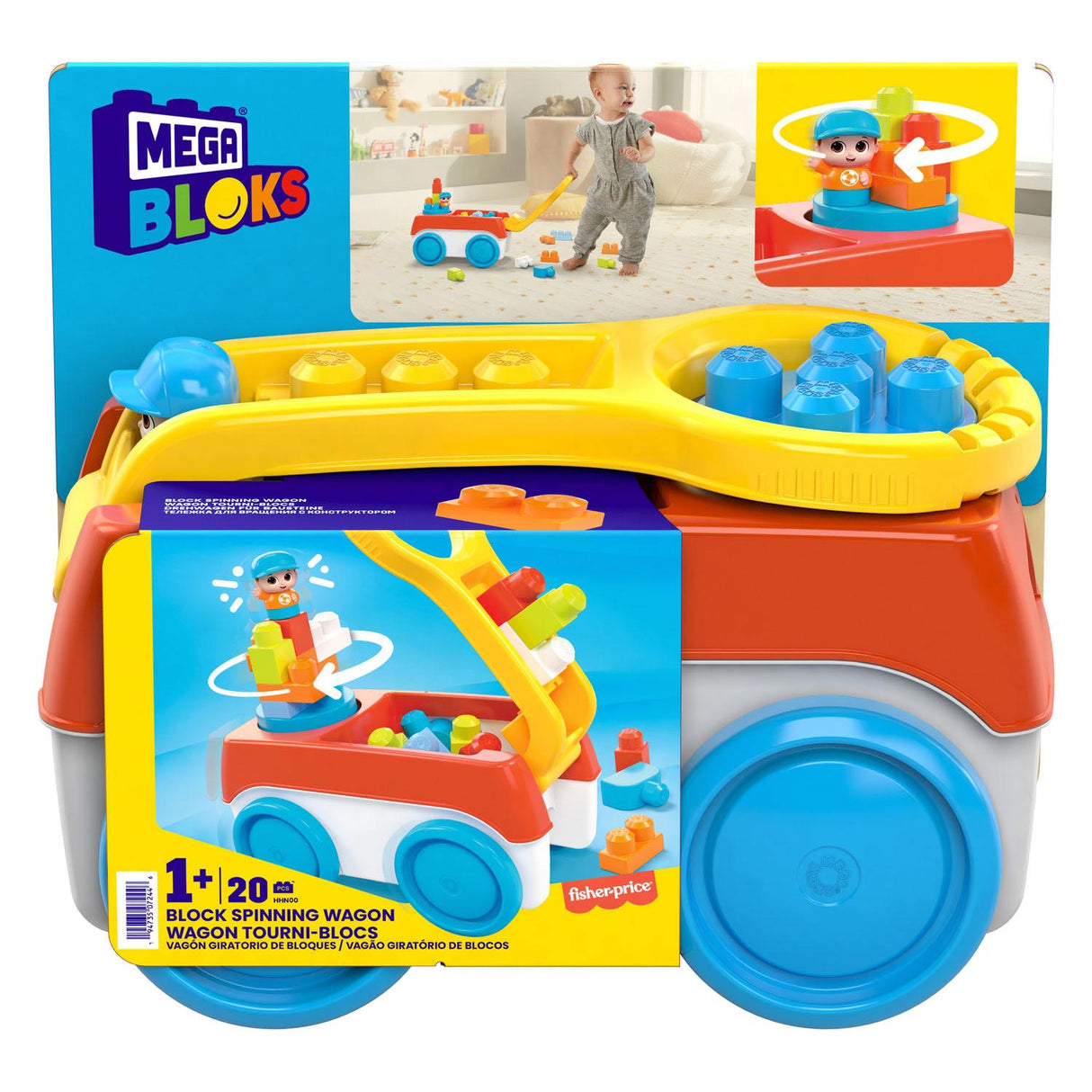 Mega Bloks Block Spinning Bolderkar with building blocks