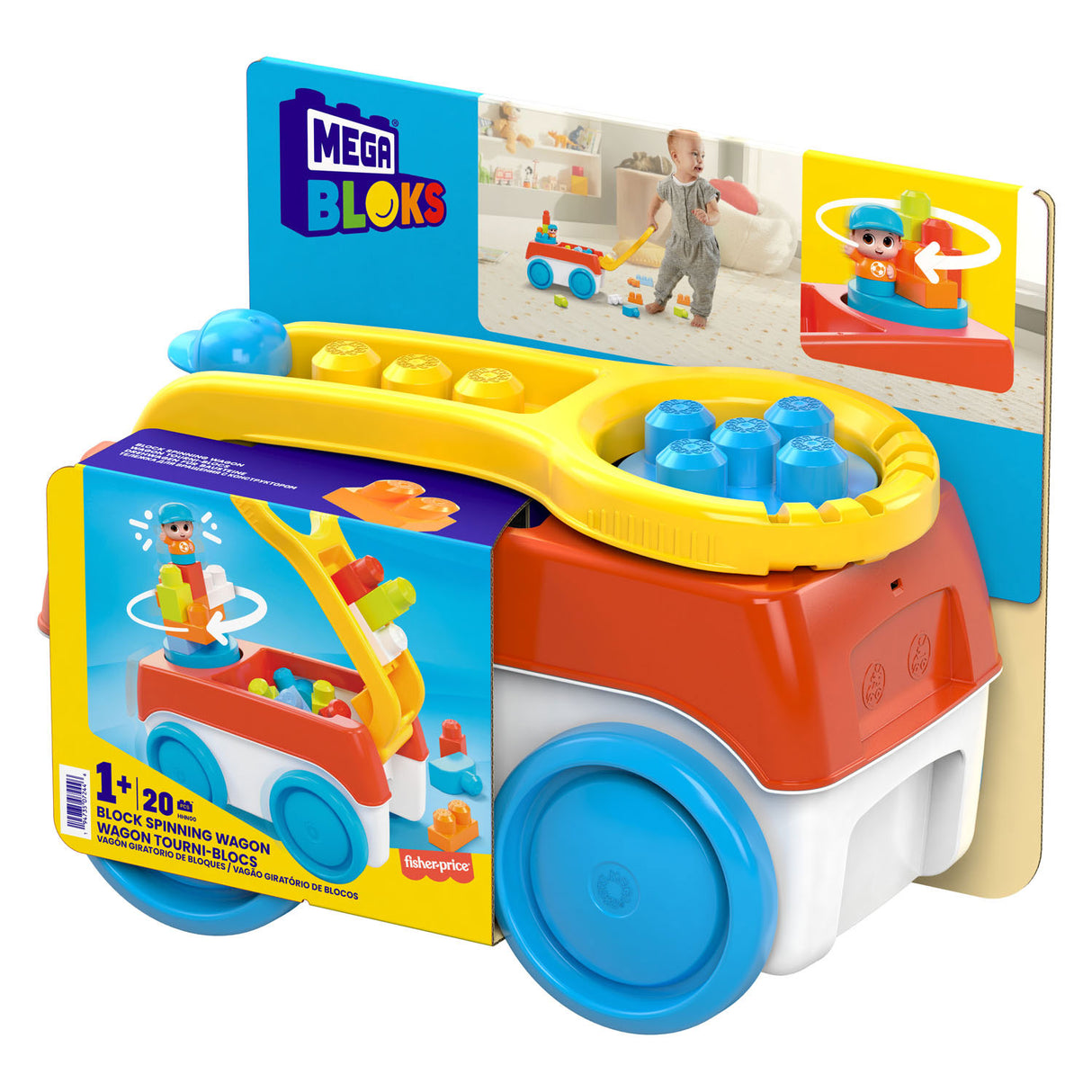 Mega Bloks Block Spinning Bolderkar with building blocks