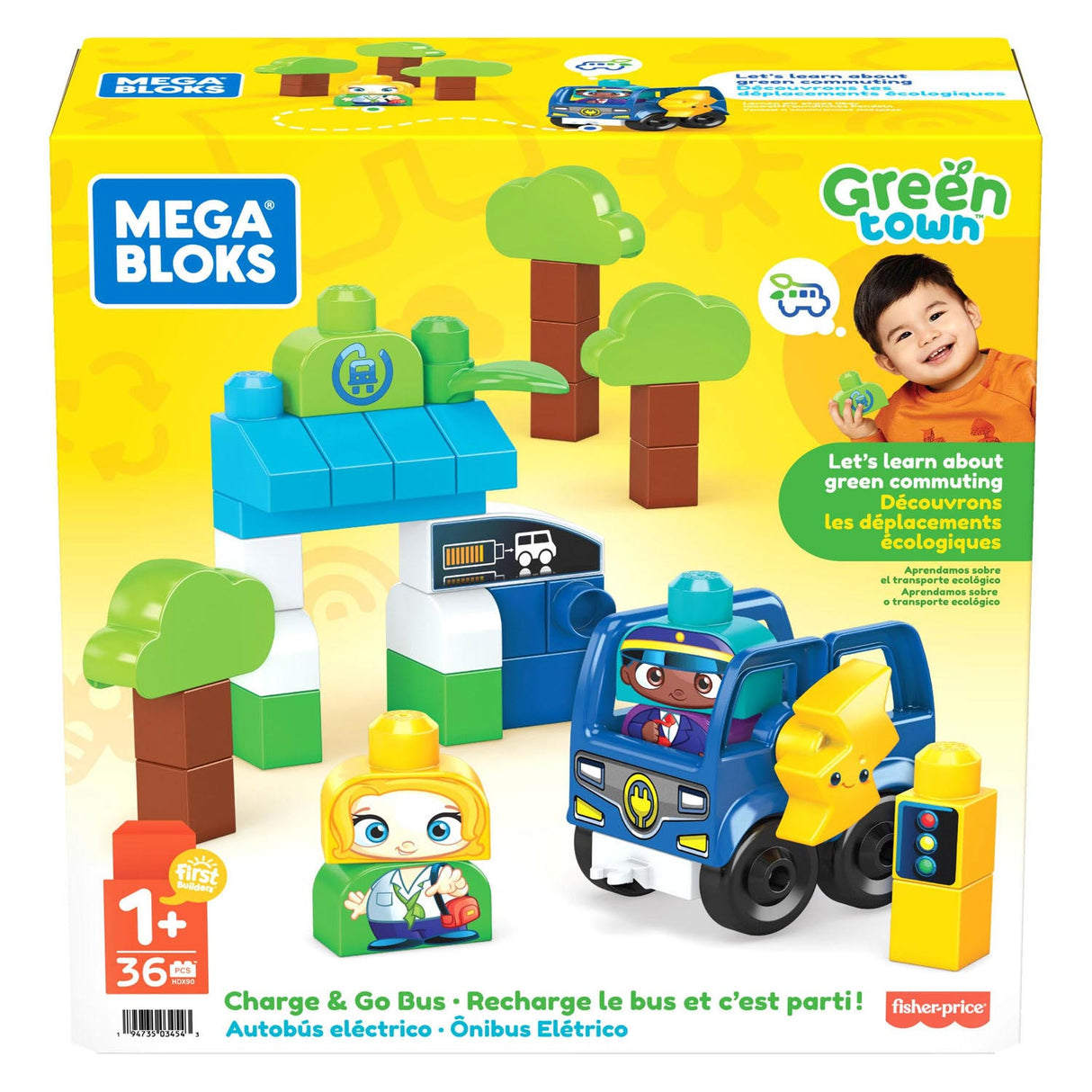 Mega Bloks Green Town laden an e Bus ze fueren