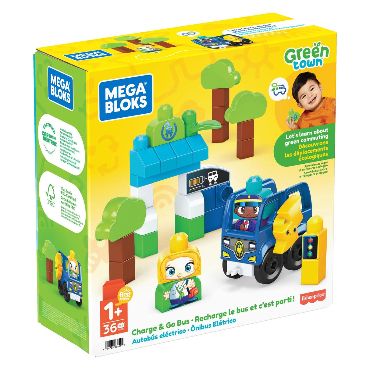 Mega Bloks Green Town laden an e Bus ze fueren