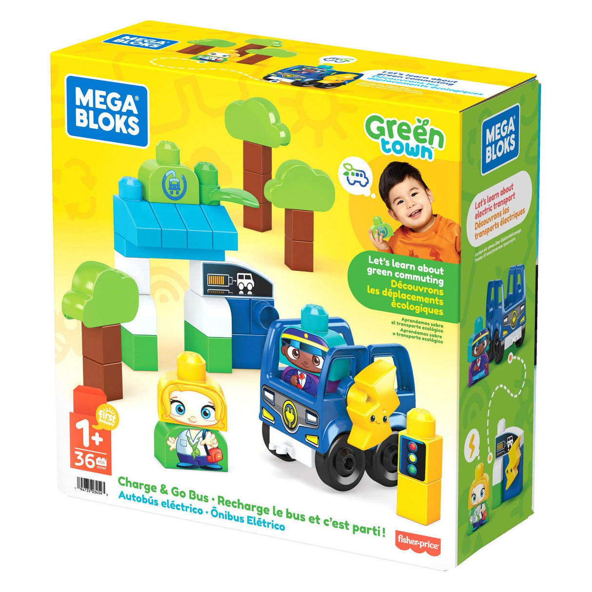 Mega Bloks Green Town laden an e Bus ze fueren