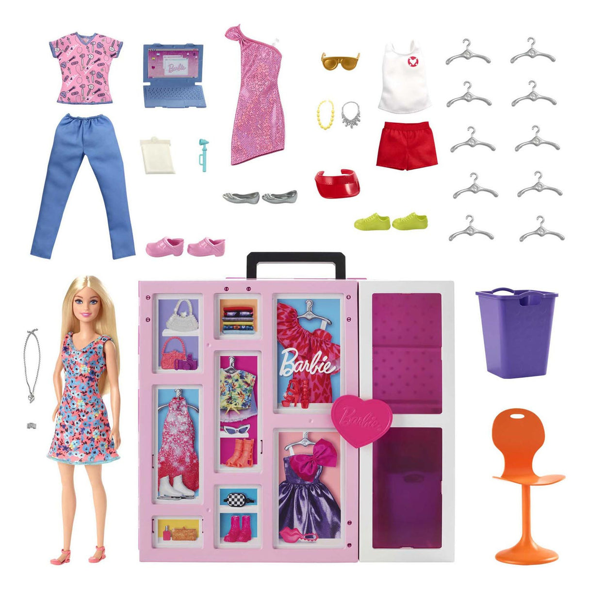 Poupée Mattel avec super garde-robe
