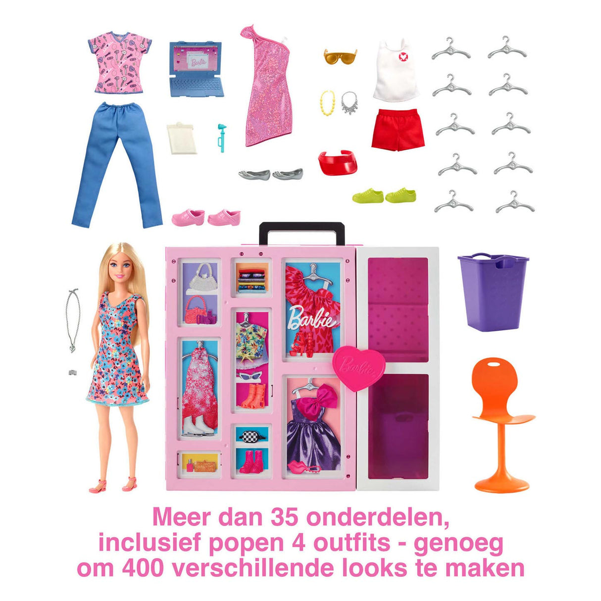 Poupée Mattel avec super garde-robe