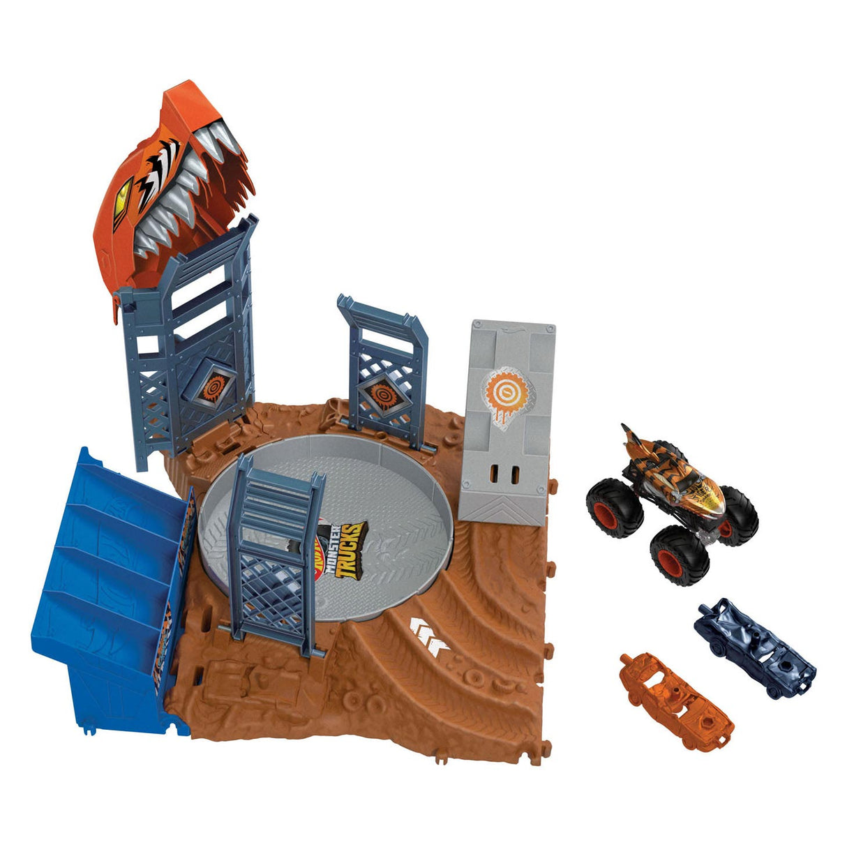 Heta hjul monster lastbilar arena smash spin-out play set