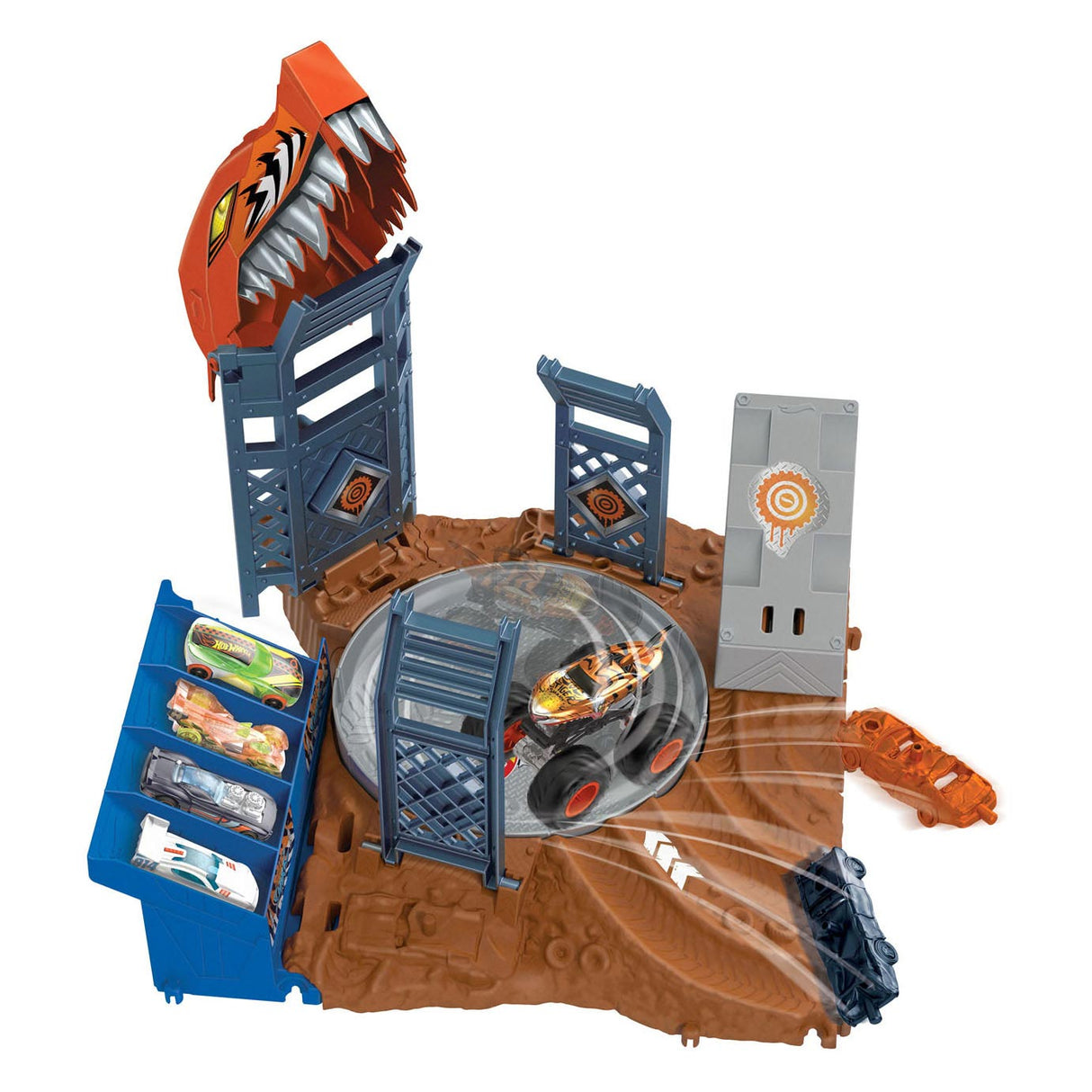 Heta hjul monster lastbilar arena smash spin-out play set