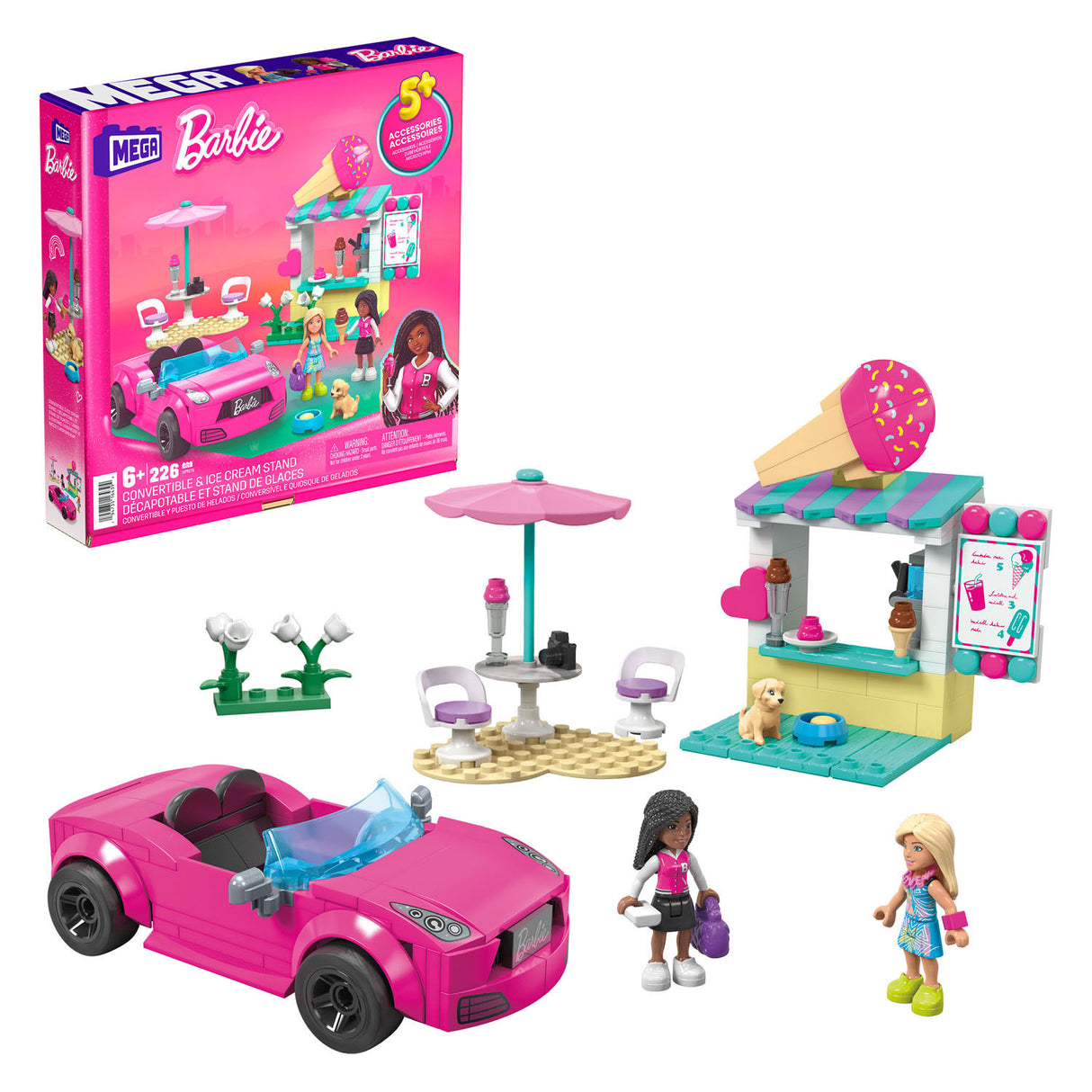 Mattel Mega ice cream stall construction set, 226dlg.