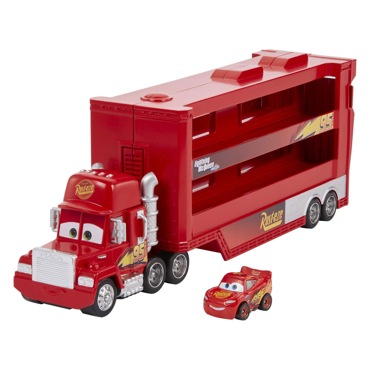 Mattel Pixar Mack Miniracers Transporter with 1 miniracer