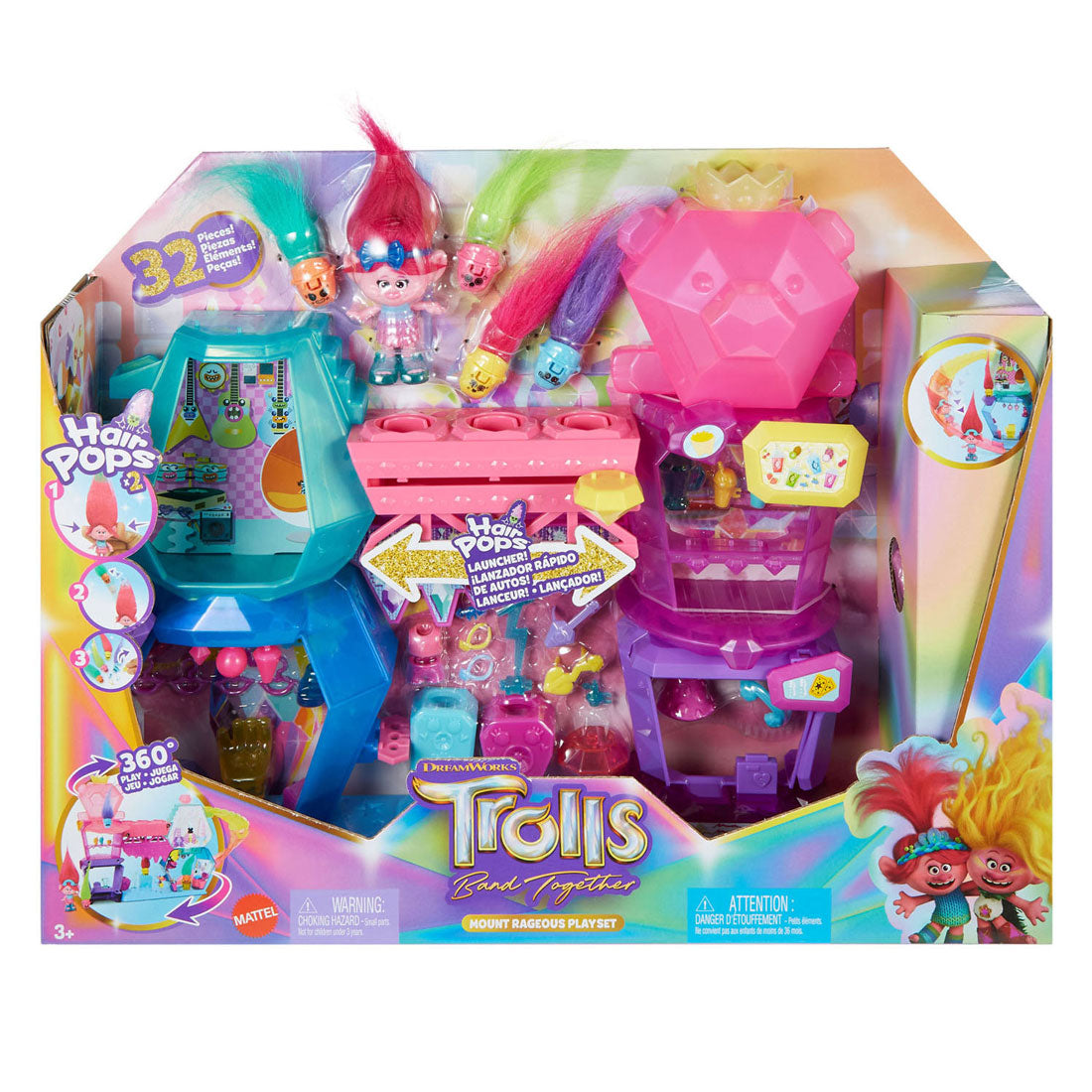 Mattel Trolle 3 zusammenziehen außergewöhnliches Mountain Play Set
