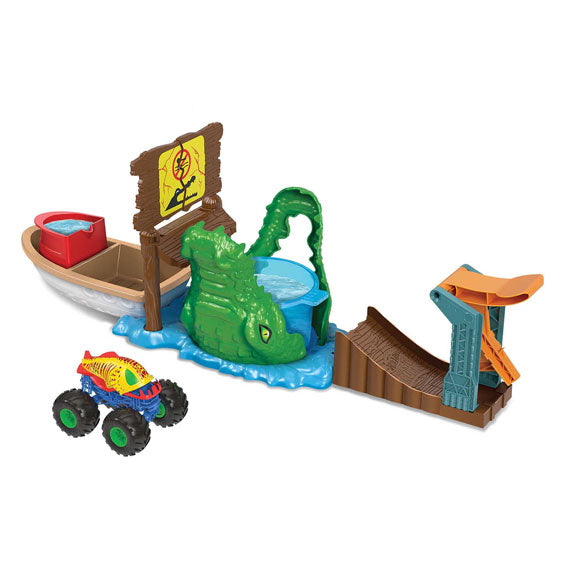 Heiße Räder Monster Trucks Sumpf Chomp Play Set