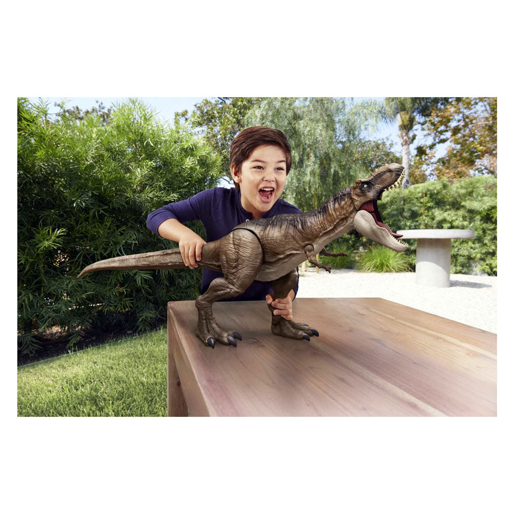 Mattel Jurassic World Dominion Super Colossal T-Rex Dinosaurus hrající postavu