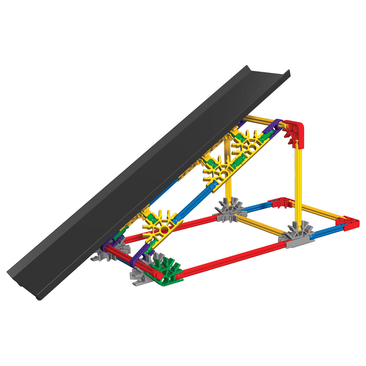 K'nex Intro fir einfach Maschinnen déi Rieder Achs genéissend Plack