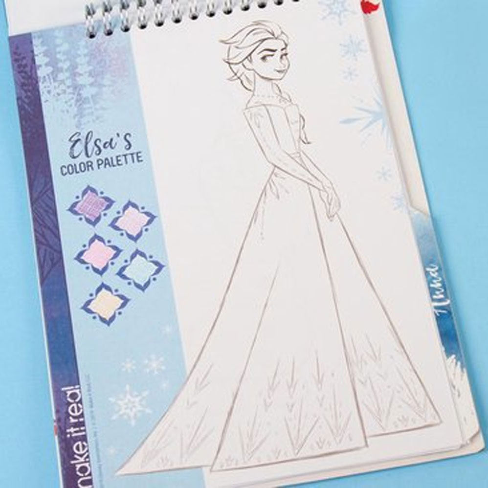 Stickerboek Spectron Frozen Sketchen avec pochoirs