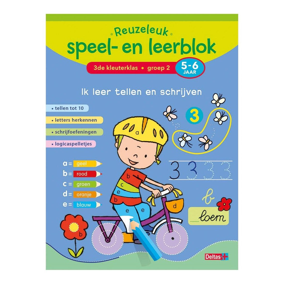 Deltas längd av spel- och inlärningsblock Jag lär mig att räkna och skriva 5-