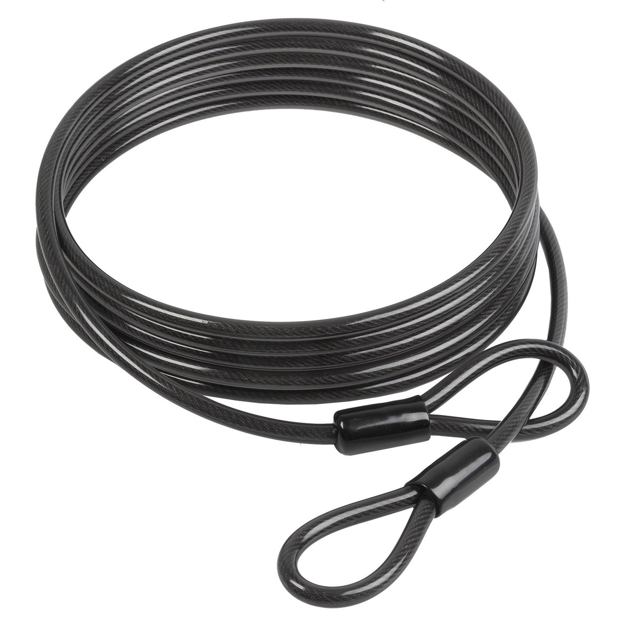 Ark kabel 5m x 10 mm med dobbelt loop sort