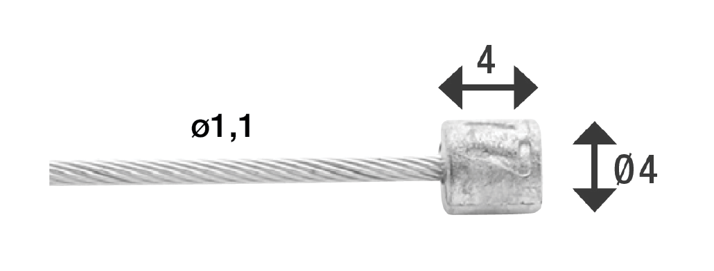 Skift indre kabel Elvedes 5000 mm rustfrit stål Ø1.1mm Shimano SRAM N-NIPPEL (på kort)