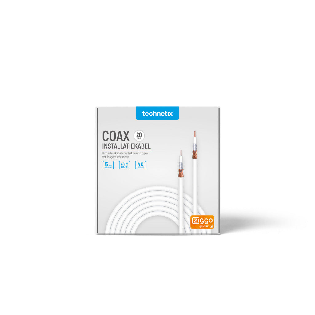 TechNetix TN-Coaxih-20m coax kabel 20 m hvidt