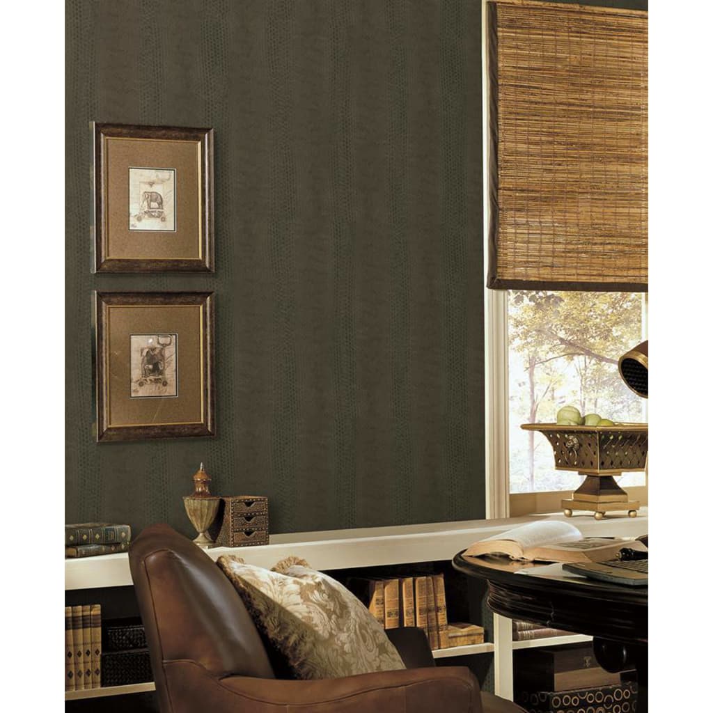 North Wall Wallpaper Snake Skin Green
