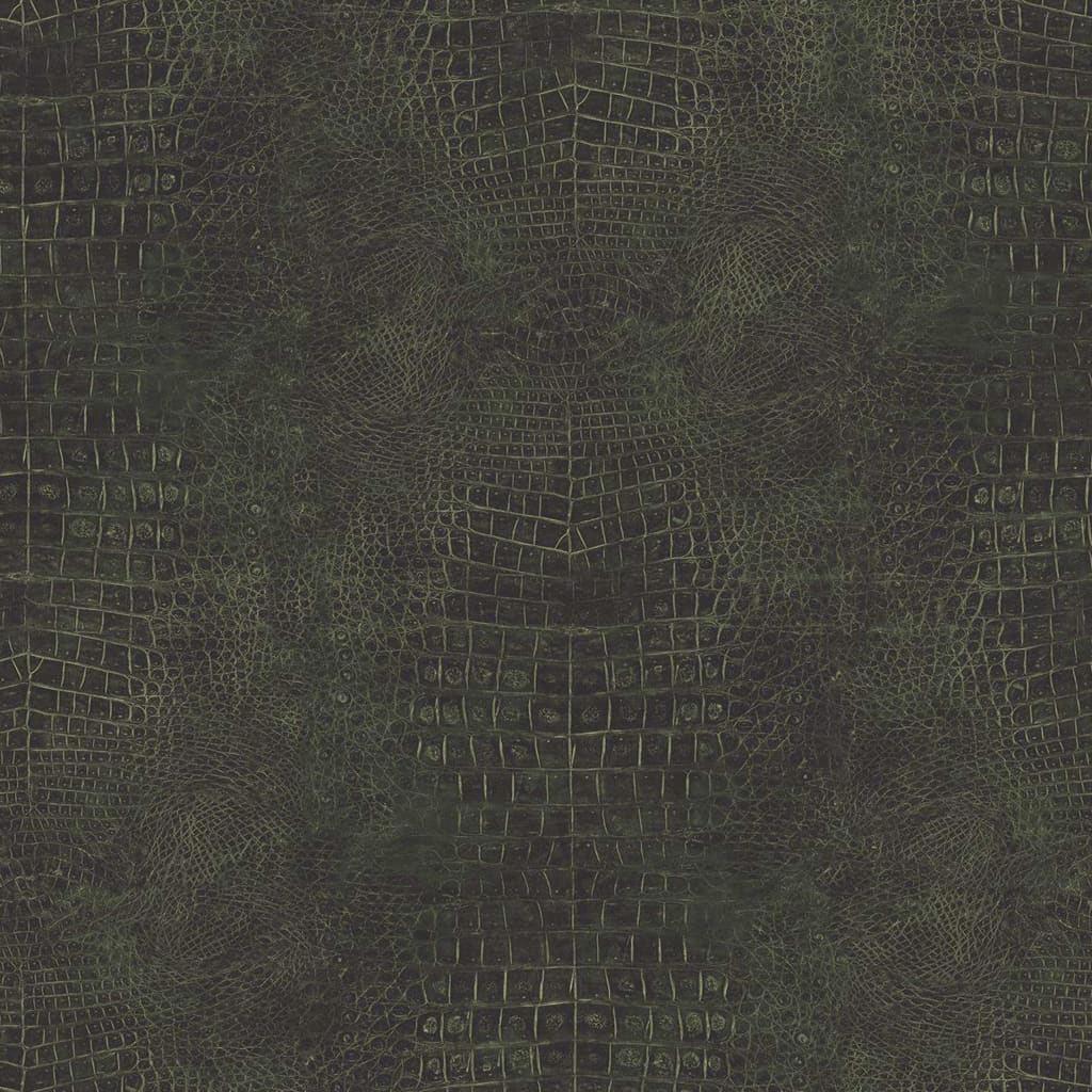 North Wall Wallpaper Croco Green