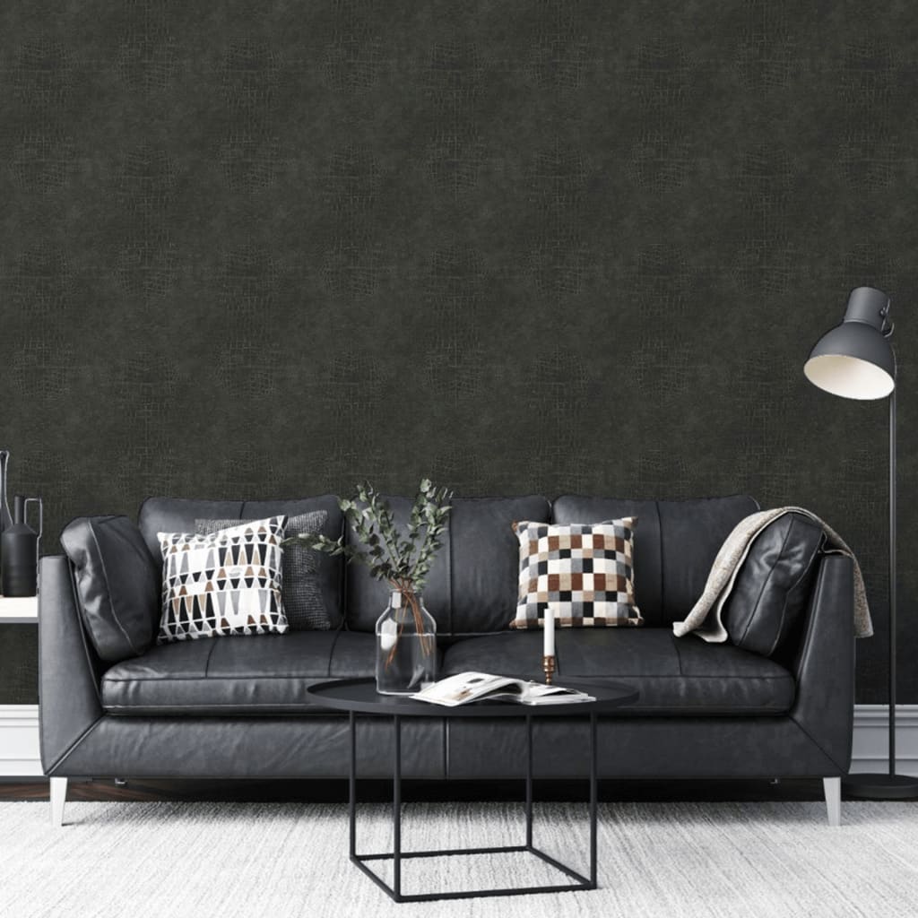 North Wall Wallpaper Croco Green