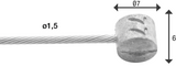 rear brake inner cable 3000 mm tonnippel silver 50 pieces