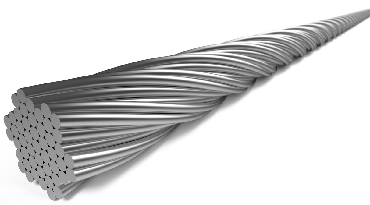 Elvedes Free Câble en acier inoxydable 2250 mm 6427RVS-49-Box (100 pièces)