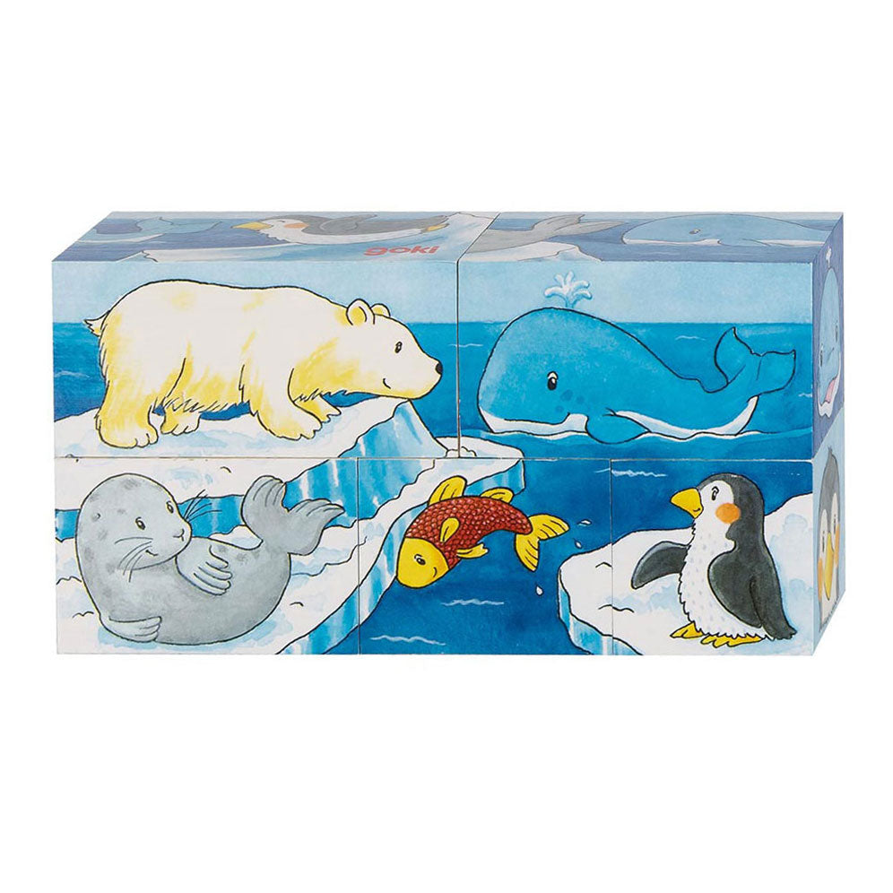 Goki Holzblock -Puzzle -Safari, 5st.