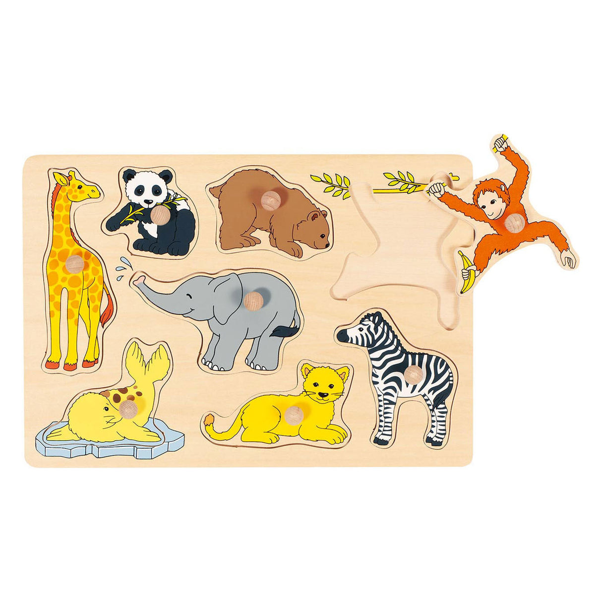 De Goki howie Nick Puzzzle wilde jonk Déieren, 8st.