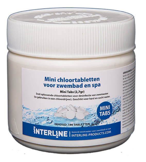 Interline chlor tablety Dlouhé 90 mini tabů 2,7 gramů 180 kusů