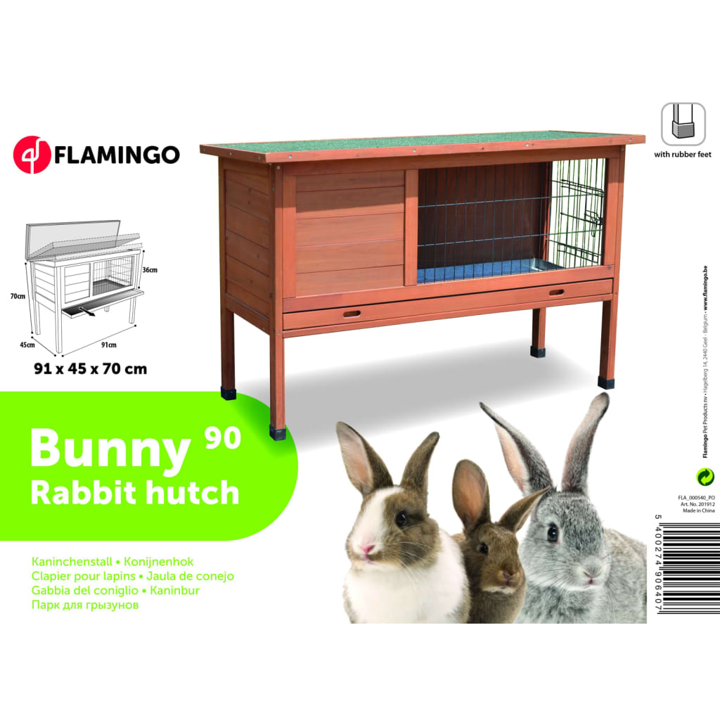 Flamingo Rabbit Loft Bunny 90 91x45x70 cm Brown