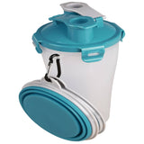 Flamingo Flamingo Pet Travel Cup 2-in-1 trinka azul y gris