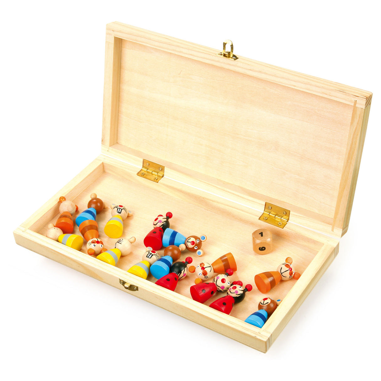 Animaux ludo en bois à petit pied
