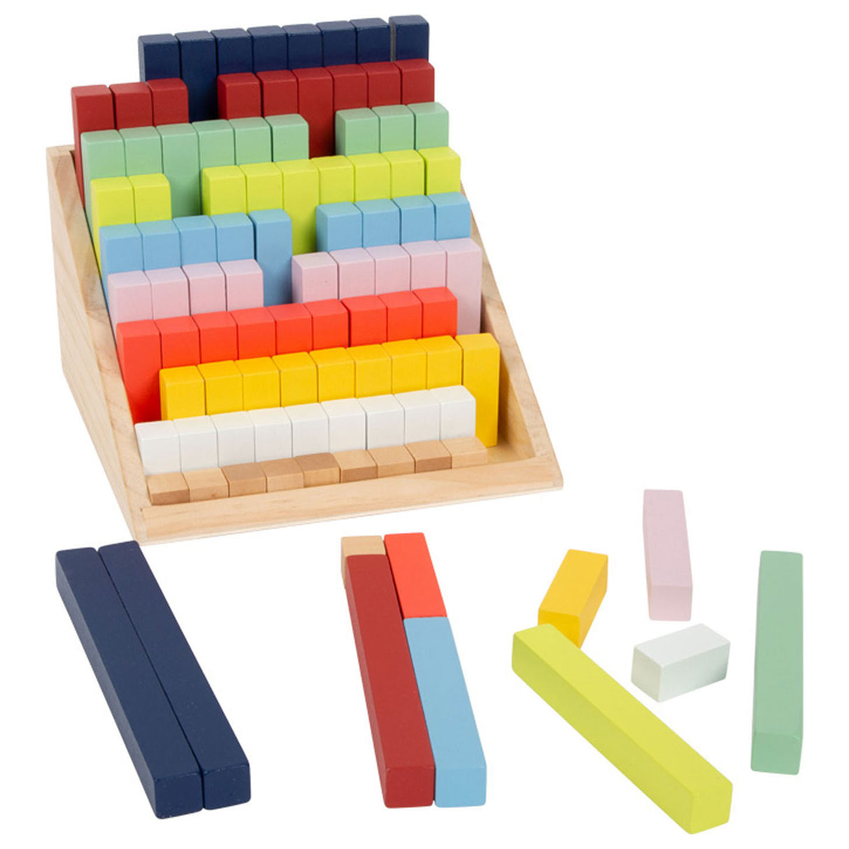 Pieno piccoli - blocchi di calcolo in legno in scatola, 100dlg.