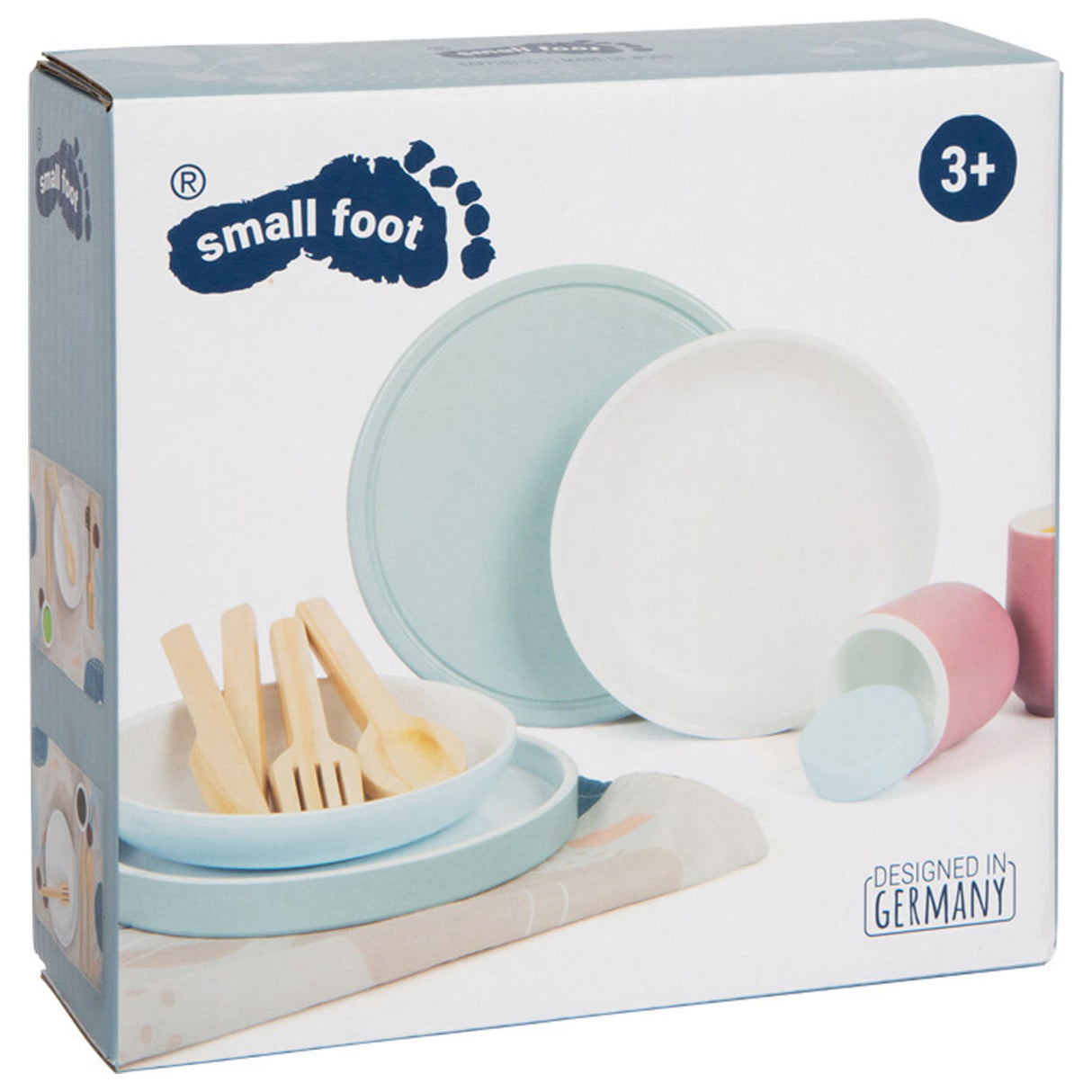 Petit pied - Coberies en bois avec tapis de lieux, 18dlg.
