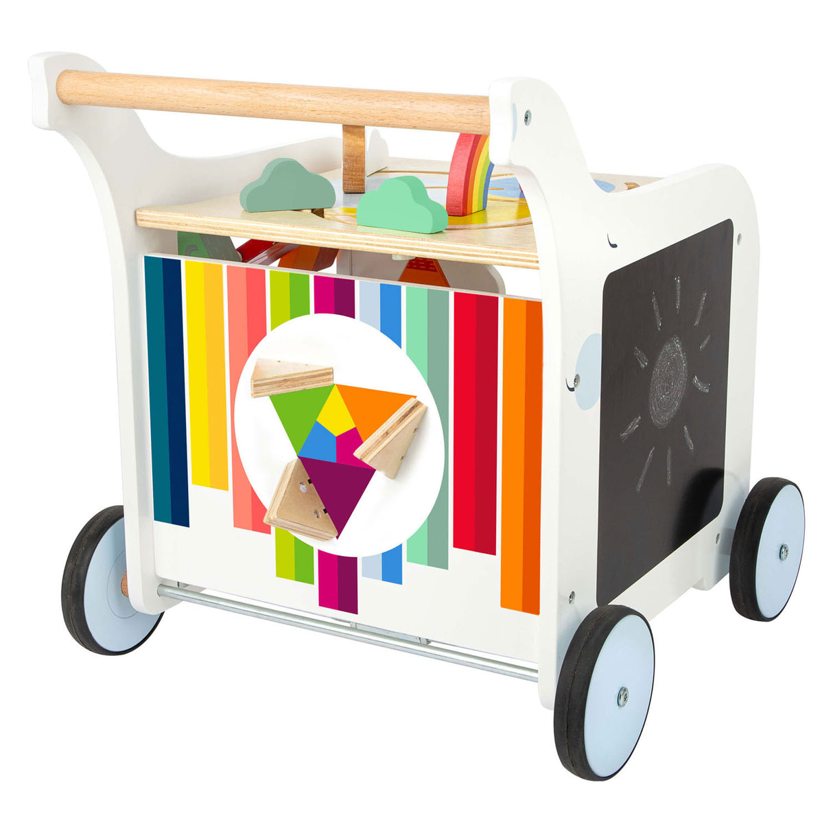 Fiori per bambini in legno a piede piccoli