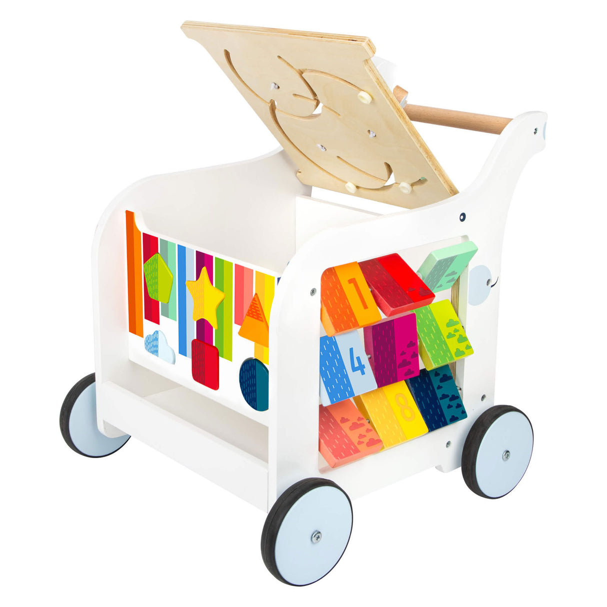 Fiori per bambini in legno a piede piccoli