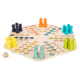 Lille fod træ ludo spil 6 spillere