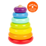Rainbow della torre impilamento in legno a piede piccoli, 7dlg.