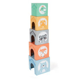 Small foot stacking tower with forest animals pastel, 10dlg.