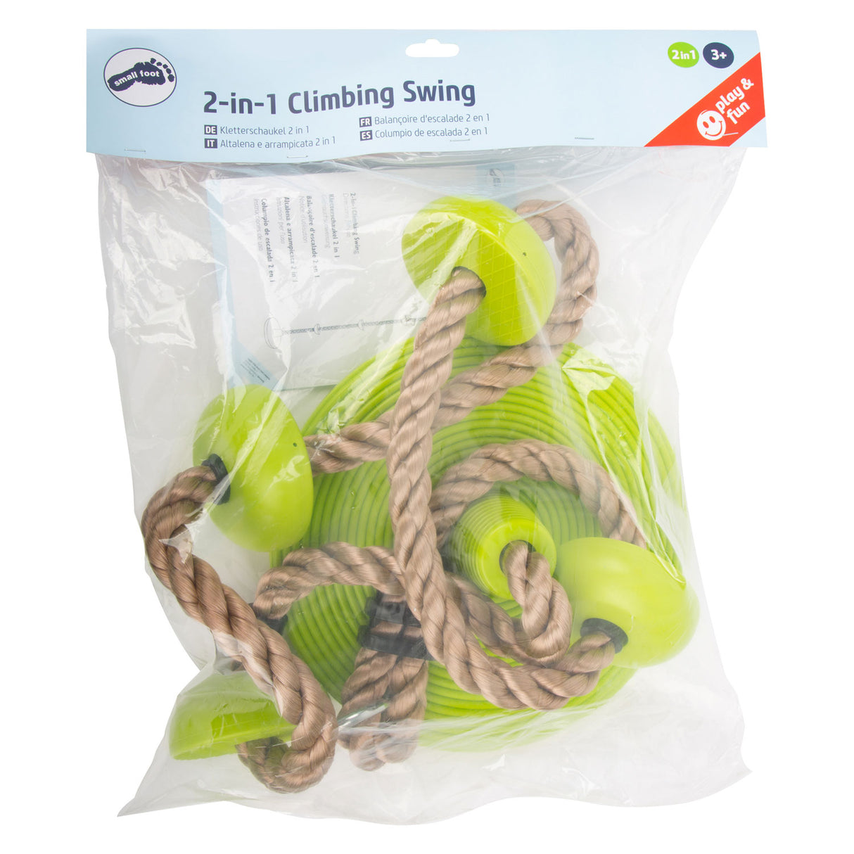 Petit pied - corde d'escalade et swing 2in1 Groen, 190 cm