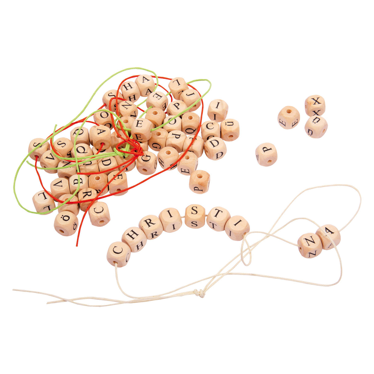 Petit pied - perles de lettre en bois fabriquant des cous, 300 perles